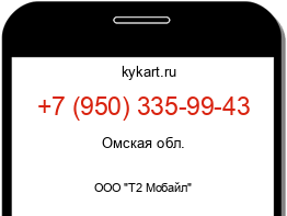 Информация о номере телефона +7 (950) 335-99-43: регион, оператор