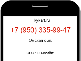 Информация о номере телефона +7 (950) 335-99-47: регион, оператор