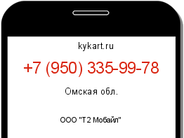 Информация о номере телефона +7 (950) 335-99-78: регион, оператор