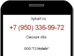 Информация о номере телефона +7 (950) 336-99-72: регион, оператор