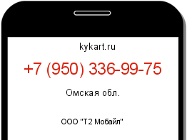 Информация о номере телефона +7 (950) 336-99-75: регион, оператор