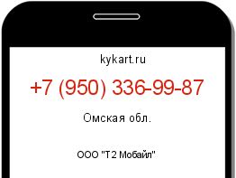 Информация о номере телефона +7 (950) 336-99-87: регион, оператор