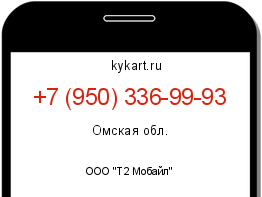 Информация о номере телефона +7 (950) 336-99-93: регион, оператор