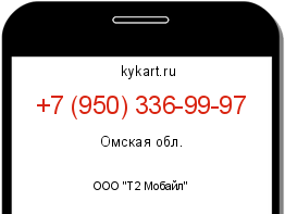 Информация о номере телефона +7 (950) 336-99-97: регион, оператор
