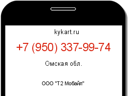 Информация о номере телефона +7 (950) 337-99-74: регион, оператор