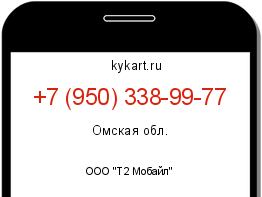 Информация о номере телефона +7 (950) 338-99-77: регион, оператор