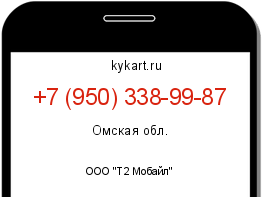 Информация о номере телефона +7 (950) 338-99-87: регион, оператор