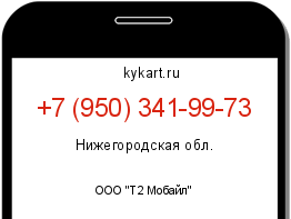 Информация о номере телефона +7 (950) 341-99-73: регион, оператор