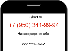 Информация о номере телефона +7 (950) 341-99-94: регион, оператор