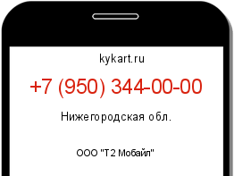 Информация о номере телефона +7 (950) 344-00-00: регион, оператор
