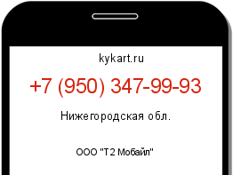 Информация о номере телефона +7 (950) 347-99-93: регион, оператор