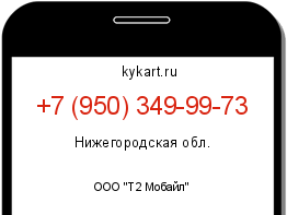 Информация о номере телефона +7 (950) 349-99-73: регион, оператор