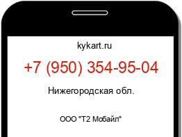 Информация о номере телефона +7 (950) 354-95-04: регион, оператор