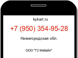 Информация о номере телефона +7 (950) 354-95-28: регион, оператор