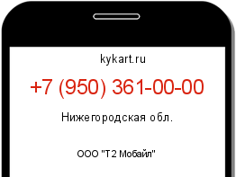 Информация о номере телефона +7 (950) 361-00-00: регион, оператор