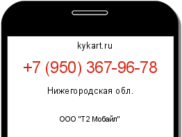 Информация о номере телефона +7 (950) 367-96-78: регион, оператор