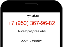 Информация о номере телефона +7 (950) 367-96-82: регион, оператор