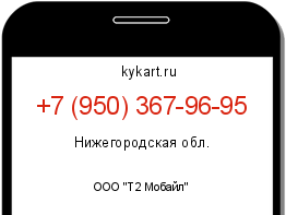 Информация о номере телефона +7 (950) 367-96-95: регион, оператор