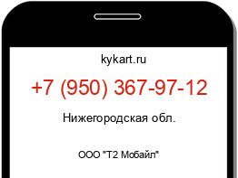 Информация о номере телефона +7 (950) 367-97-12: регион, оператор