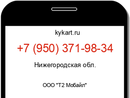 Информация о номере телефона +7 (950) 371-98-34: регион, оператор