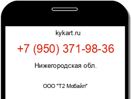 Информация о номере телефона +7 (950) 371-98-36: регион, оператор