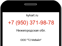 Информация о номере телефона +7 (950) 371-98-78: регион, оператор