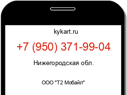 Информация о номере телефона +7 (950) 371-99-04: регион, оператор