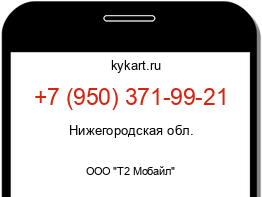 Информация о номере телефона +7 (950) 371-99-21: регион, оператор