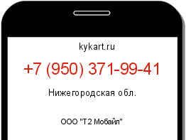 Информация о номере телефона +7 (950) 371-99-41: регион, оператор