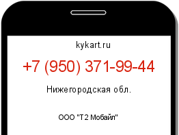Информация о номере телефона +7 (950) 371-99-44: регион, оператор