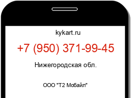 Информация о номере телефона +7 (950) 371-99-45: регион, оператор