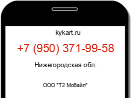 Информация о номере телефона +7 (950) 371-99-58: регион, оператор