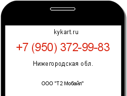 Информация о номере телефона +7 (950) 372-99-83: регион, оператор