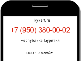 Информация о номере телефона +7 (950) 380-00-02: регион, оператор