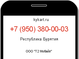 Информация о номере телефона +7 (950) 380-00-03: регион, оператор