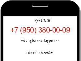 Информация о номере телефона +7 (950) 380-00-09: регион, оператор