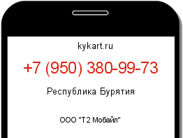 Информация о номере телефона +7 (950) 380-99-73: регион, оператор
