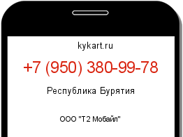 Информация о номере телефона +7 (950) 380-99-78: регион, оператор