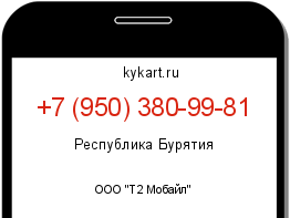 Информация о номере телефона +7 (950) 380-99-81: регион, оператор