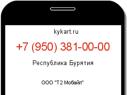Информация о номере телефона +7 (950) 381-00-00: регион, оператор