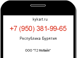 Информация о номере телефона +7 (950) 381-99-65: регион, оператор