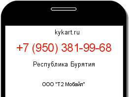 Информация о номере телефона +7 (950) 381-99-68: регион, оператор