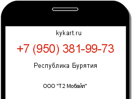 Информация о номере телефона +7 (950) 381-99-73: регион, оператор