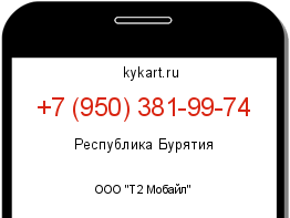 Информация о номере телефона +7 (950) 381-99-74: регион, оператор