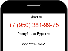 Информация о номере телефона +7 (950) 381-99-75: регион, оператор