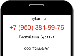 Информация о номере телефона +7 (950) 381-99-76: регион, оператор
