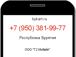 Информация о номере телефона +7 (950) 381-99-77: регион, оператор