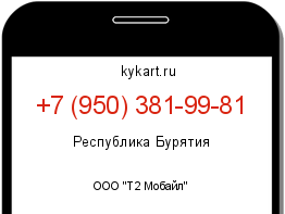 Информация о номере телефона +7 (950) 381-99-81: регион, оператор