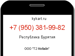 Информация о номере телефона +7 (950) 381-99-82: регион, оператор