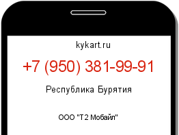 Информация о номере телефона +7 (950) 381-99-91: регион, оператор